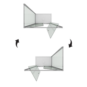 Box Doccia 75x110 AP. 110 CM H198 stampato C mod. Cristal Duo 2 Ante