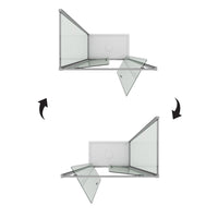 Box Doccia 80x130 AP. 130 CM H198 stampato C mod. Cristal Duo 2 Ante