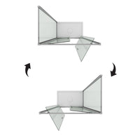 Box Doccia 80x130 AP. 130 CM H198 trasparente mod. Cristal Duo 2 Ante