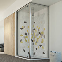 Box Doccia 90x100 AP. 100 CM H198 trasparente mod. Cristal Duo 2 Ante