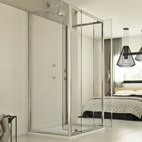 Box Doccia 3 lati 80x110x80 CM H198 trasparente mod. Cristal Trio 2 Ante