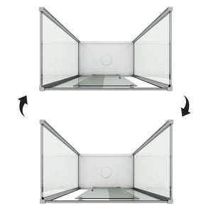 Box Doccia 3 lati 70x130x70 CM H198 trasparente mod. Young Trio 1 Anta P