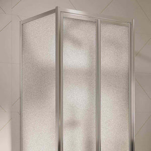 Box Doccia 3 lati 90x100x90CM H198 Cristallo Stampato C 2 Fissi+Saloon 2 Ante Battente 100 mod. West