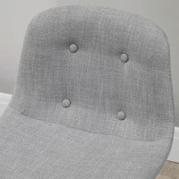 Set da Bar con Sgabelli dal Design Industriale, Imbottitura a Bottoni, 120 cm x 60 cm x 91 cm, Grigio Chiaro