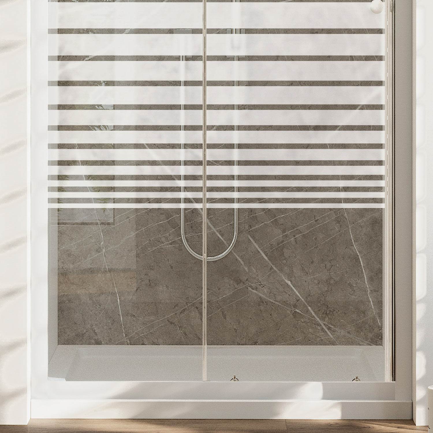 Porta Doccia Bianco 110 CM H185 Vetro Serigrafato mod. Blanc