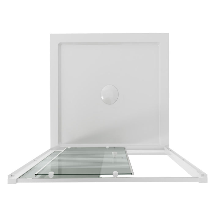 Porta Doccia Bianco 120 CM H185 Vetro Serigrafato mod. Blanc