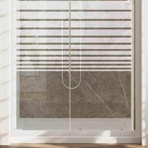 Porta Doccia Bianco 150 CM H185 Vetro Serigrafato mod. Blanc