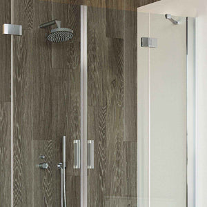 Porta Doccia 170CM H190 Vetro Trasparente con Easy-Clean mod. Flip Anta + Anta