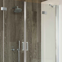 Porta Doccia 190CM H190 Vetro Trasparente con Easy-Clean mod. Flip Anta + Anta