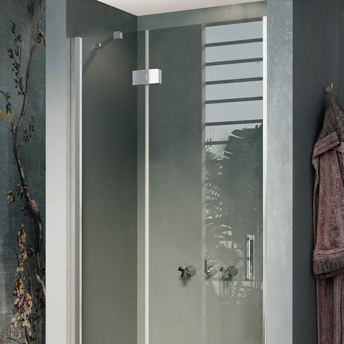 Porta Doccia 75CM H190 Vetro Trasparente con Easy-Clean mod. Flip Anta + Profilo