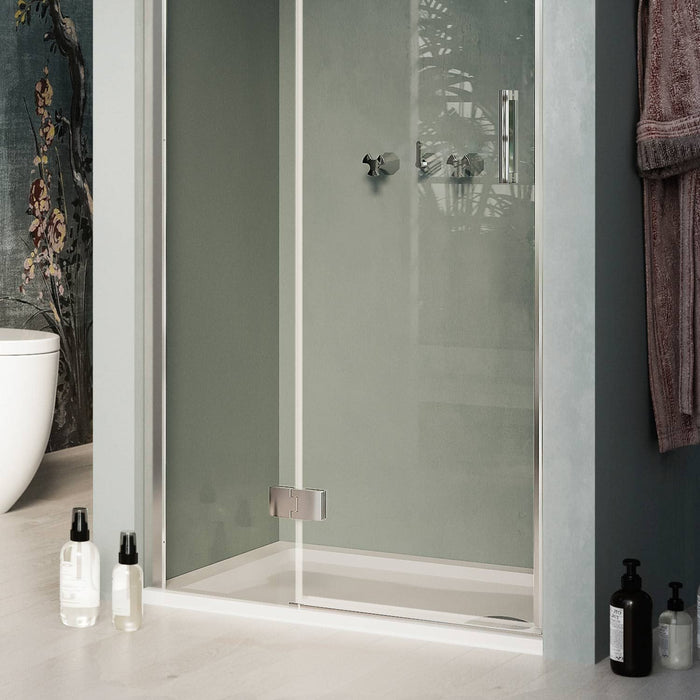 Porta Doccia 100CM H190 Vetro Trasparente con Easy-Clean mod. Flip Anta + Profilo