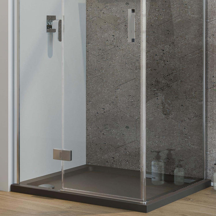 Box Doccia 75x80 CM H190 Trasparente con Easyclean mod. Flip Anta + Fisso