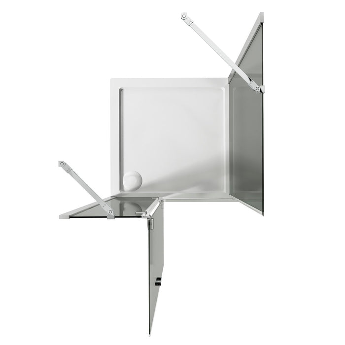 Box Doccia 120x75 CM H190 Trasparente con Easyclean mod. Flip Anta + Fisso
