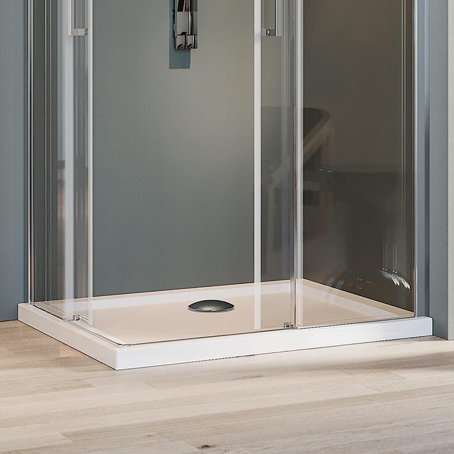 Box Doccia Rettangolare 80x110CM H200 Vetro Trasparente 8mm Sinistra con EasyClean mod. Prime Corner