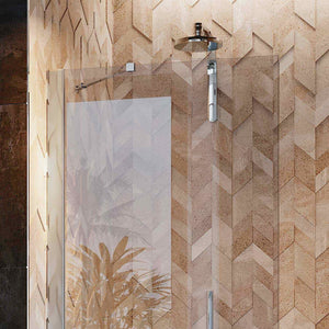 Parete doccia Walk In 36CM H190 Vetro Trasparente con Trattamento Anticalcare mod. Flip