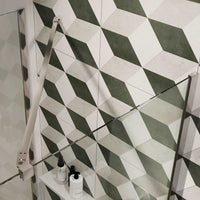 Parete doccia Walk In 90CM H190 Vetro Trasparente con Trattamento Anticalcare mod. Flip