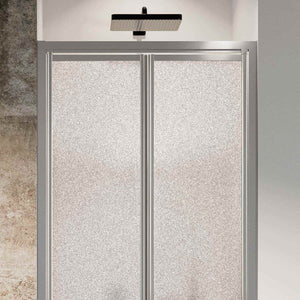 Porta Doccia 75CM H185 Cristallo Stampato C Apertura Saloon con Doppia Anta Battente mod. Clint