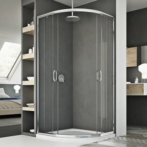 Box doccia semicircolare 70x90 CM H185 trasparente mod. Junior