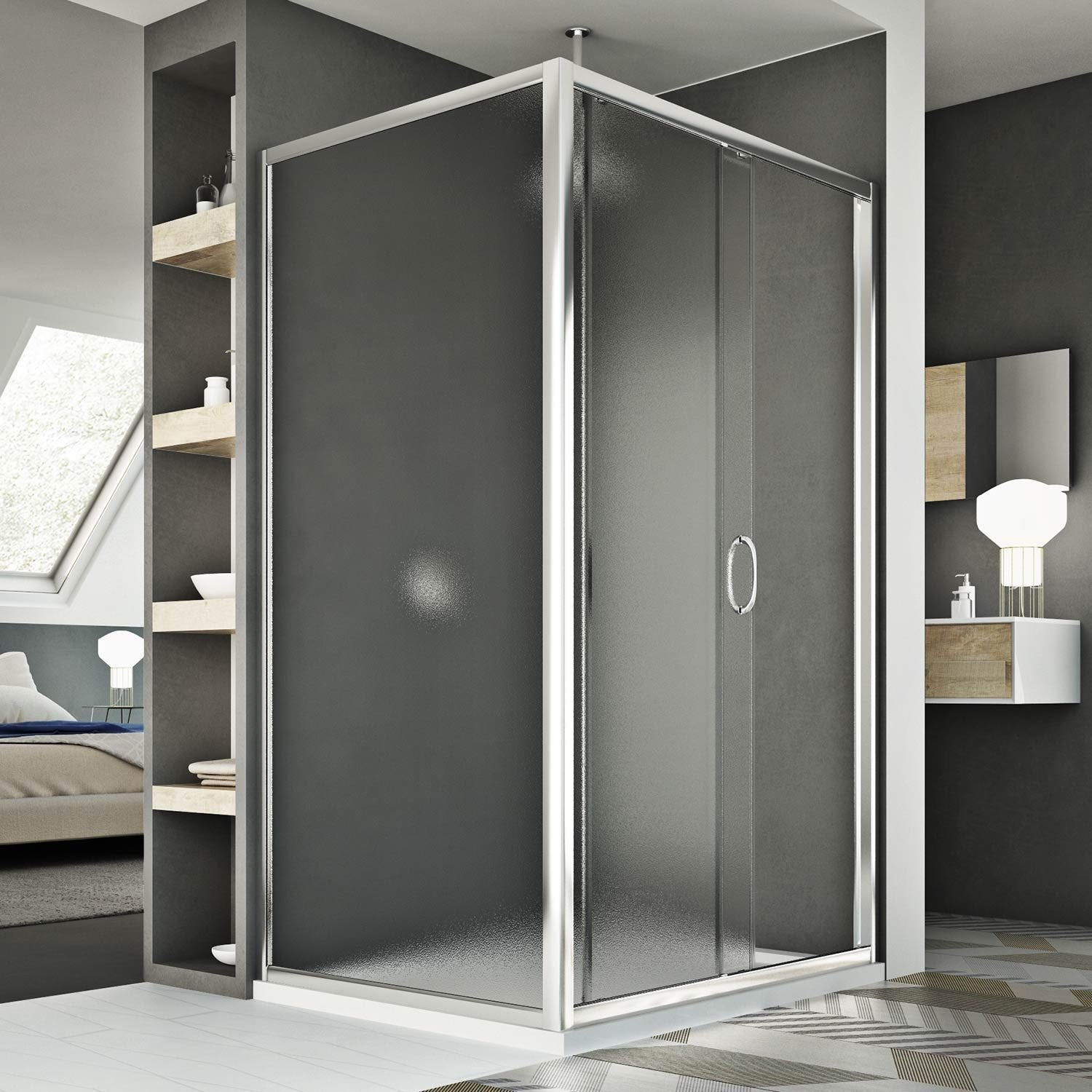 Box Doccia 75x120 CM H185 stampato C mod. Replay Duo 1 Anta