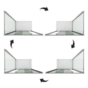 Box Doccia 80x100 CM H185 trasparente mod. Replay Duo 1 Anta