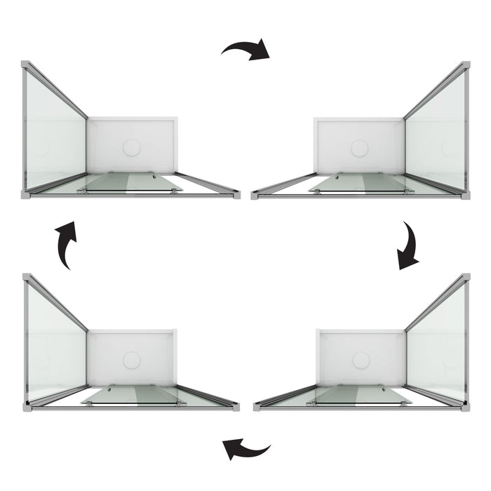 Box Doccia 80x120 CM H185 trasparente mod. Replay Duo 1 Anta