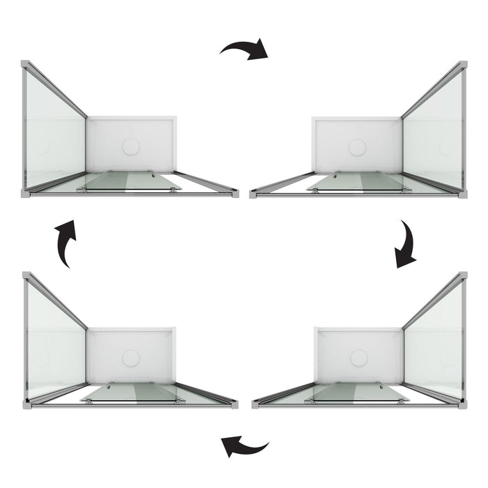 Box Doccia 80x140 CM H185 trasparente mod. Replay Duo 1 Anta