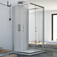 Box Doccia 3 lati 90x100x90 CM H185 trasparente mod. Junior Trio