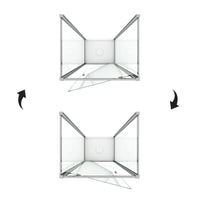 Box Doccia 3 lati 70x70x70 AP. 70 CM H185 stampato C mod. Sintesi TRIO 1 Anta