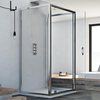 Box Doccia 3 lati 90x70x90 AP. 70 CM H185 trasparente mod. Sintesi TRIO 1 Anta