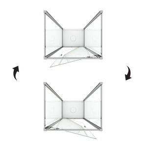 Box Doccia 3 lati 75x80x75 AP. 80 CM H185 trasparente mod. Sintesi TRIO 1 Anta