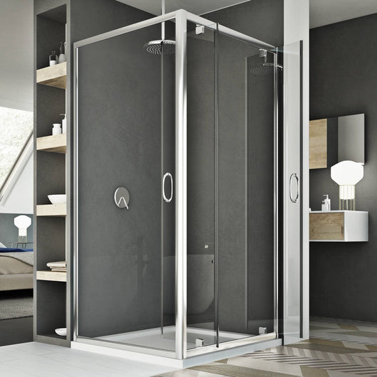 Box Doccia 75x110 AP. 110 CM H185 trasparente mod. Sintesi Duo 2 Ante