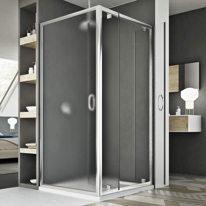 Box Doccia 90x100 AP. 100 CM H185 stampato C mod. Sintesi Duo 2 Ante