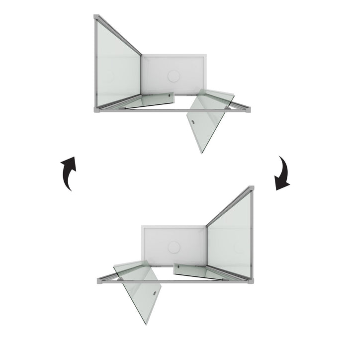 Box Doccia 90x100 AP. 100 CM H185 stampato C mod. Sintesi Duo 2 Ante