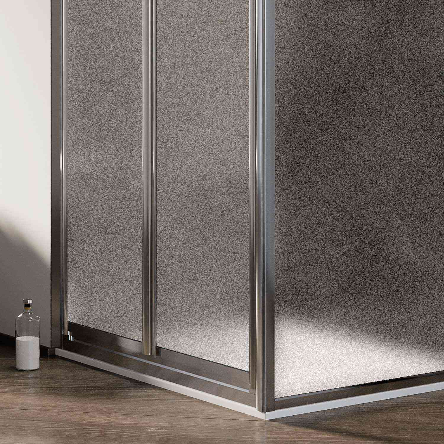 Box Doccia Angolare 75x90CM H185 Cristallo Stampato C Fisso+Saloon 2 Ante Battente 75 mod. Clint