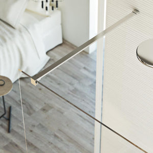 Parete doccia 140 CM in vetro trasparente 8mm mod. Walk in Lato H198