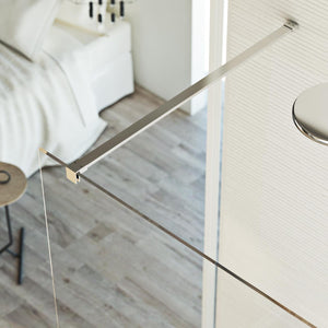 Parete doccia 100 CM in vetro trasparente 8mm mod. Walk in Free H198