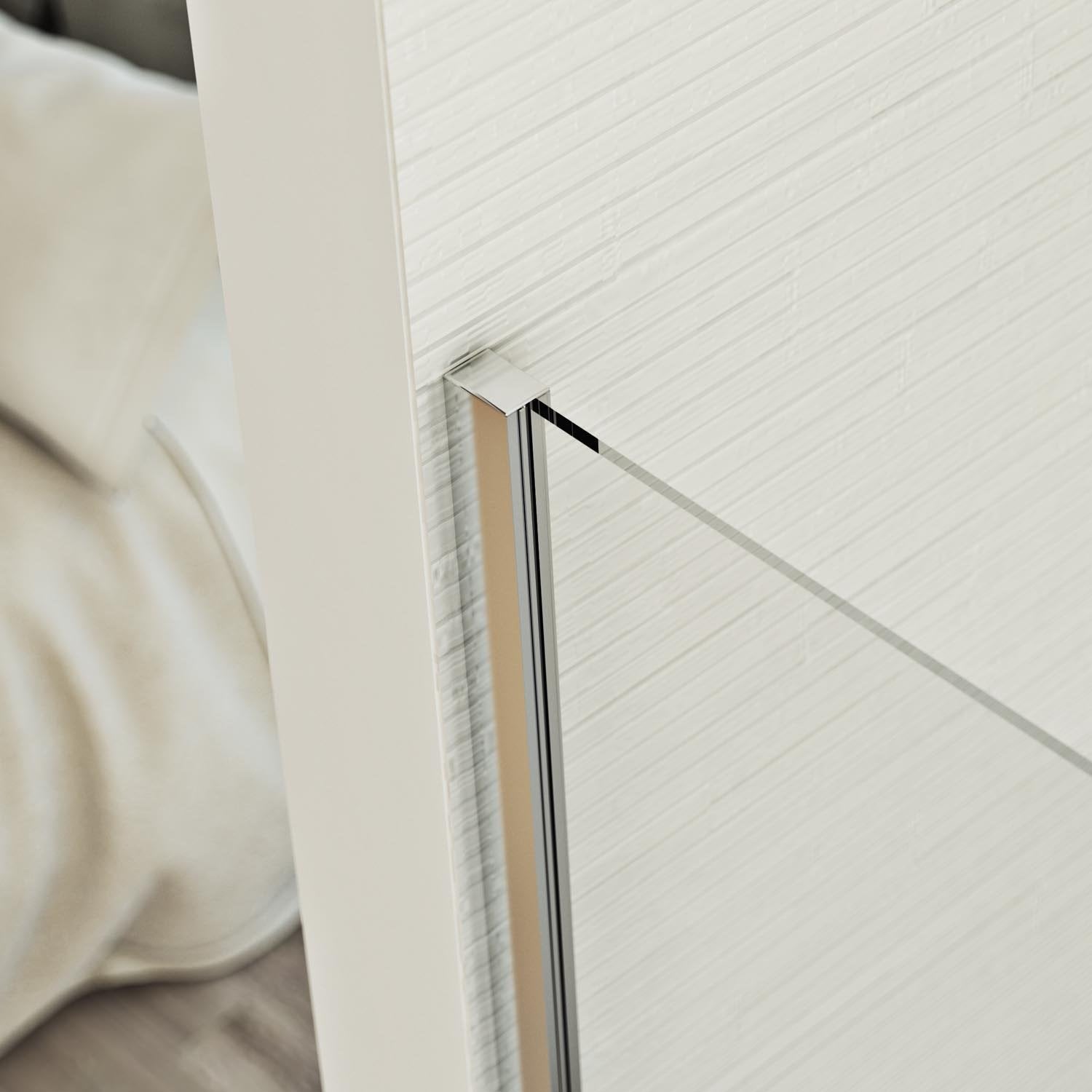 Box doccia Parete 80x110 CM in vetro trasparente 8mm mod. Walk in Corner H198