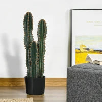 Cactus Artificiale di Estremo Realismo Pianta Artificiale di Grandi Dimensioni, Dim, Ø 17 x 60 H cm, Verde