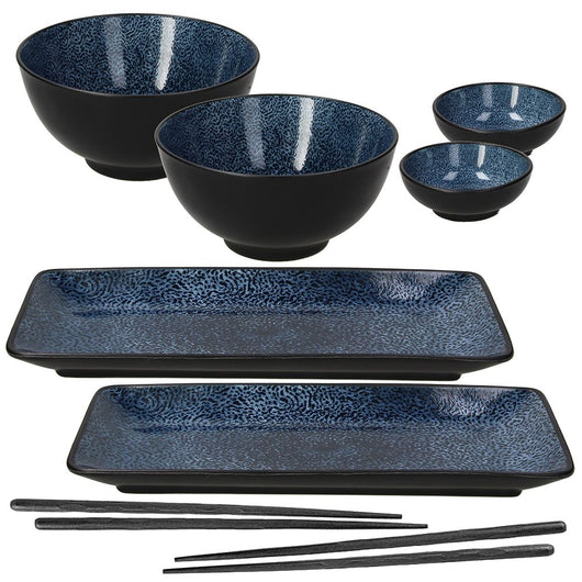 Set Sushi 8 Pezzi Portata Blu
