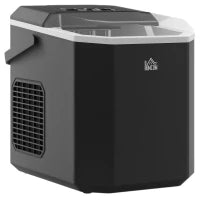 Macchina del Ghiaccio Autopulente da 9 Cubetti in 6-13 Minuti, in PP e Rame, 22.2x29.4x29 cm, Nera