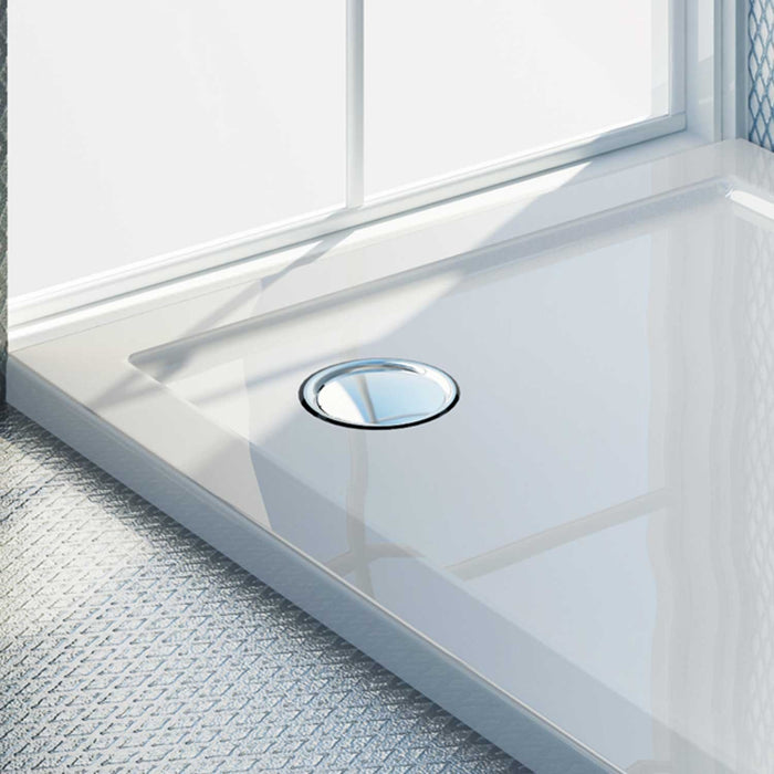 Piatto Doccia Slim 70x100x4 cm Rettangolare Acrilico Bordato Bianco Lucido mod. Flower