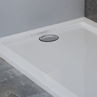 Piatto Doccia Slim 80x170x4 cm Rettangolare Acrilico Bordato Bianco Lucido mod. Flower