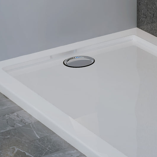 Piatto Doccia Slim 80x170x4 cm Rettangolare Acrilico Bordato Bianco Lucido mod. Flower