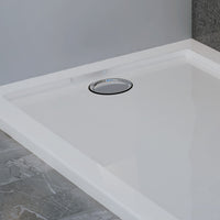 Piatto Doccia Slim 70x170x4 cm Rettangolare Acrilico Bordato Bianco Lucido mod. Flower