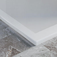 Piatto Doccia Slim 70x170x4 cm Rettangolare Acrilico Bordato Bianco Lucido mod. Flower