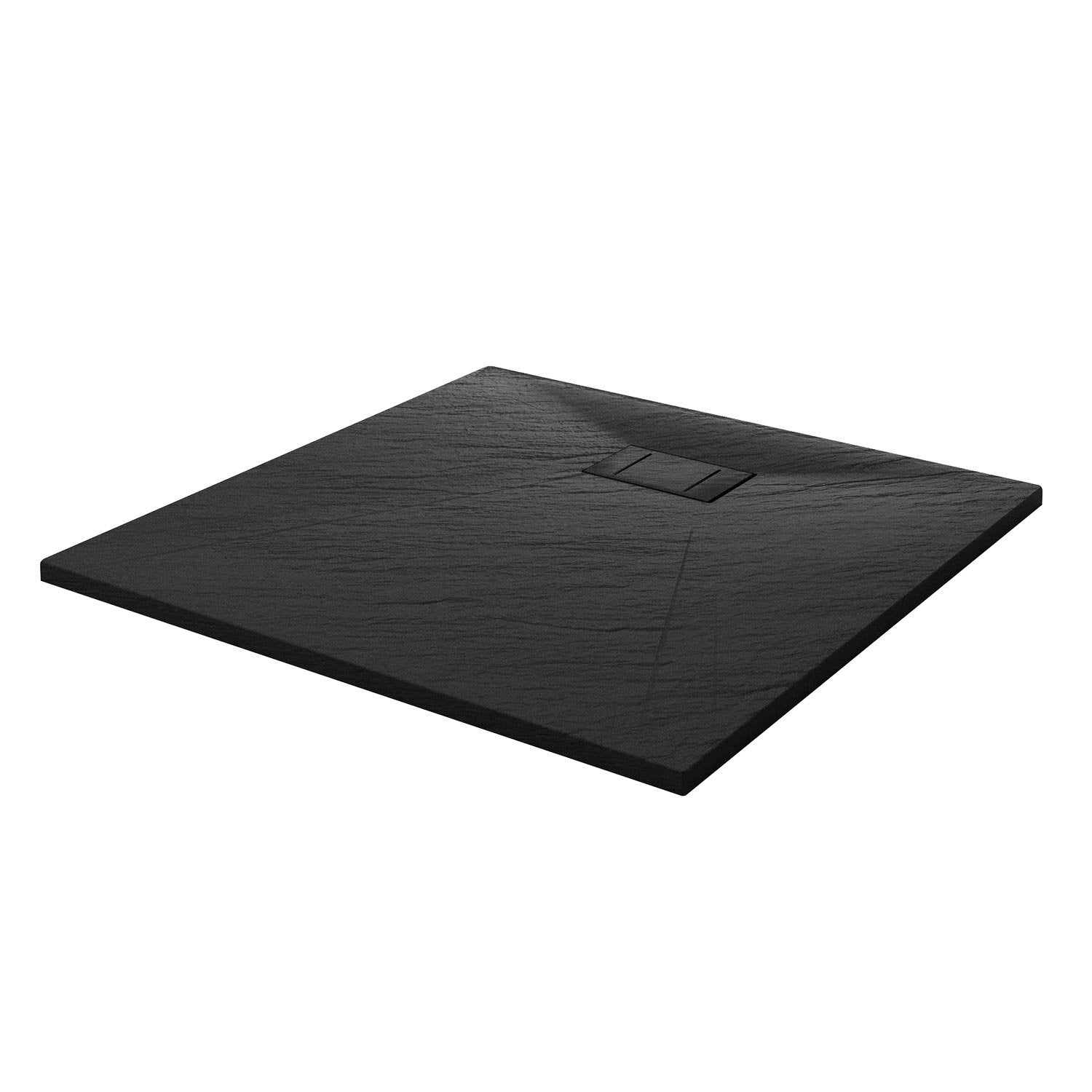 Piatto Doccia 90x90x2 6 CM Quadrato Antracite Effetto Pietra mod. Blend