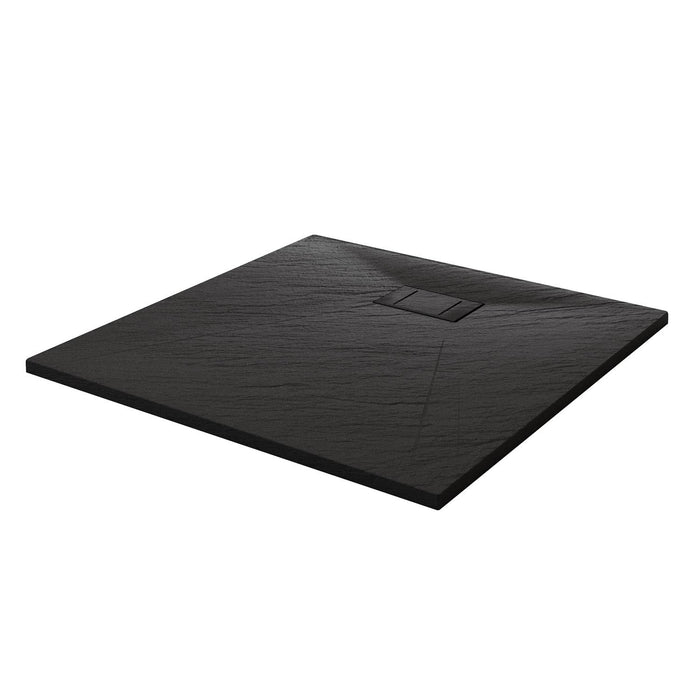 Piatto Doccia 90x90x2 6 CM Quadrato Antracite Effetto Pietra mod. Blend