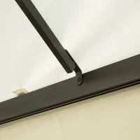 Gazebo da Giardino 4x3m con Zanzariera, Tende e Doppio Tetto in Alluminio e Poliestere, Crema