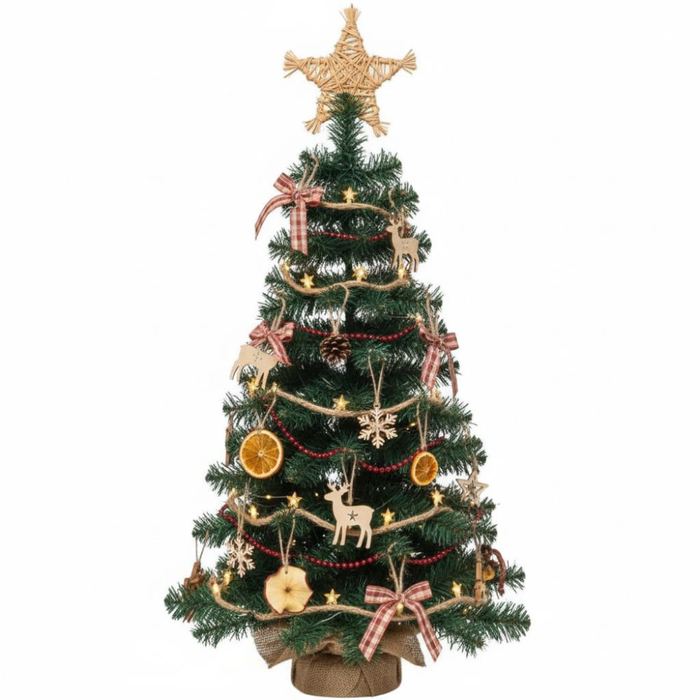 Alberello di natale piccolo timmy in pvc per spazi ridotti 90 cm