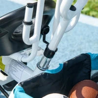 Triciclo per Bambini con Maniglione 6 in 1, Tettuccio Regolabile e Cintura di Sicurezza, Età 1-5 Anni, Blu
